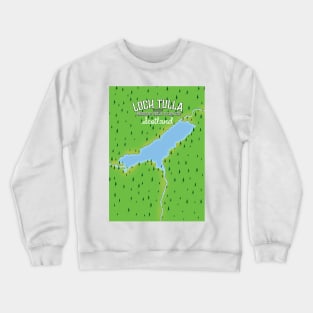 Loch Tulla Scotland map Art Print Crewneck Sweatshirt